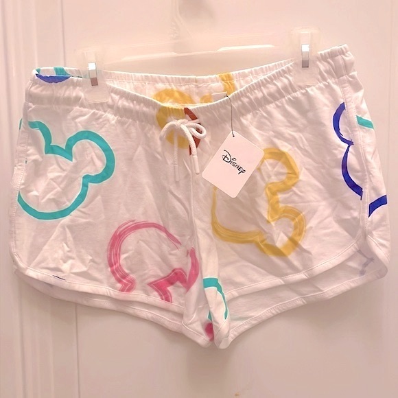 🆕 Disney Ltd Edition Women’s Painted Icon Mickey Ears Cotton Athletic Shorts - Picture 6 of 6